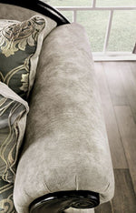 Clarice Beige/Silver Chenille Loveseat