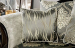 Clarice Beige/Silver Chenille Loveseat