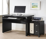 Russell 2-Pc Black Oak Wood Office Set