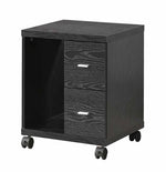 Russell 2-Pc Black Oak Wood Office Set