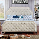 Claudine Beige Cal King Bed (Oversized)