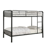 Clement Black Metal Twin over Twin Bunk Bed