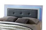 Clementine White King Bed with LED Lights