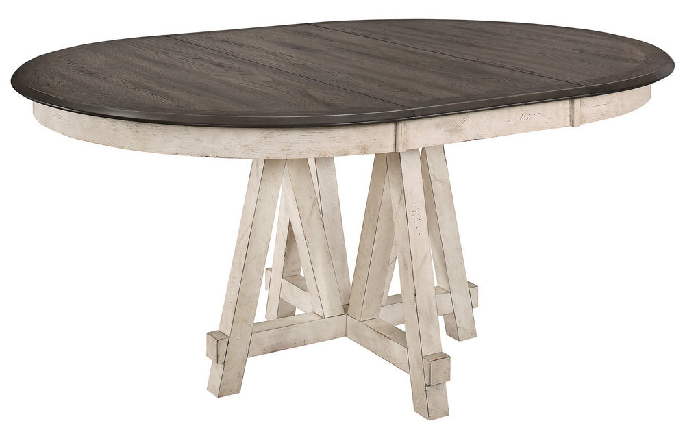 Clover Gray/Weathered White Extendable Dining Table