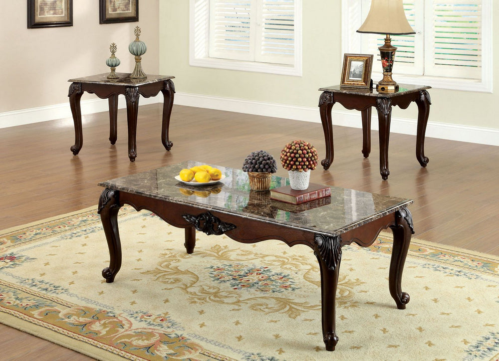 Colchester 3-Pc Dark Cherry Table Set