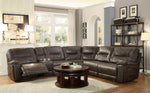 Columbus 6-Pc Dark Brown Manual Recliner Sectional Sofa