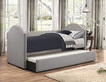 Comfrey Gray Fabric Twin Daybed with Trundle