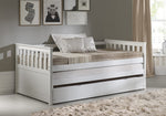 Cominia White Wood Twin Daybed with Pull-out Bed