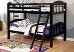 Coney Island Black Wood Twin Bunk Bed