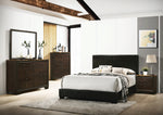 Conner Black Leatherette Full Panel Bed