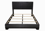 Conner Black Leatherette Queen Panel Bed