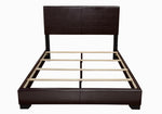 Conner Dark Brown Leatherette Cal King Panel Bed