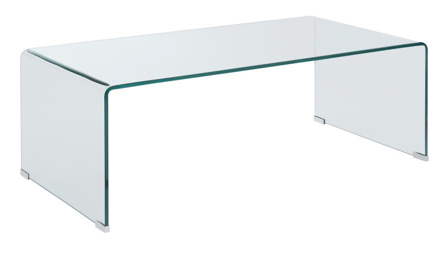 Highsmith Modern Clear Tempered Glass Coffee Table