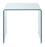 Highsmith Modern Clear Tempered Glass End Table