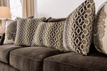 Cornelia Dark Brown Chenille Loveseat