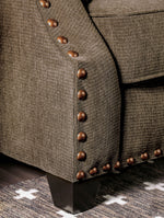 Cornelia Dark Brown Chenille Loveseat