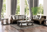 Cornelia Dark Brown Chenille Loveseat