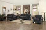 Cornelia Dark Gray Fabric Loveseat