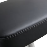 Cosmo Black Vegan Leather/Metal Adjustable Bar Stool