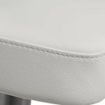 Cosmo Light Grey Vegan Leather/Metal Adjustable Bar Stool