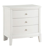 Cotterill Antique White Wood 3-Drawer Nightstand