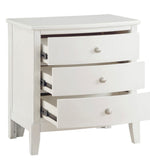 Cotterill Antique White Wood 3-Drawer Nightstand