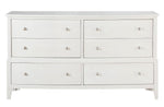 Cotterill Antique White Wood 6-Drawer Dresser