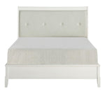 Cotterill Antique White Wood Button Tufted King Bed