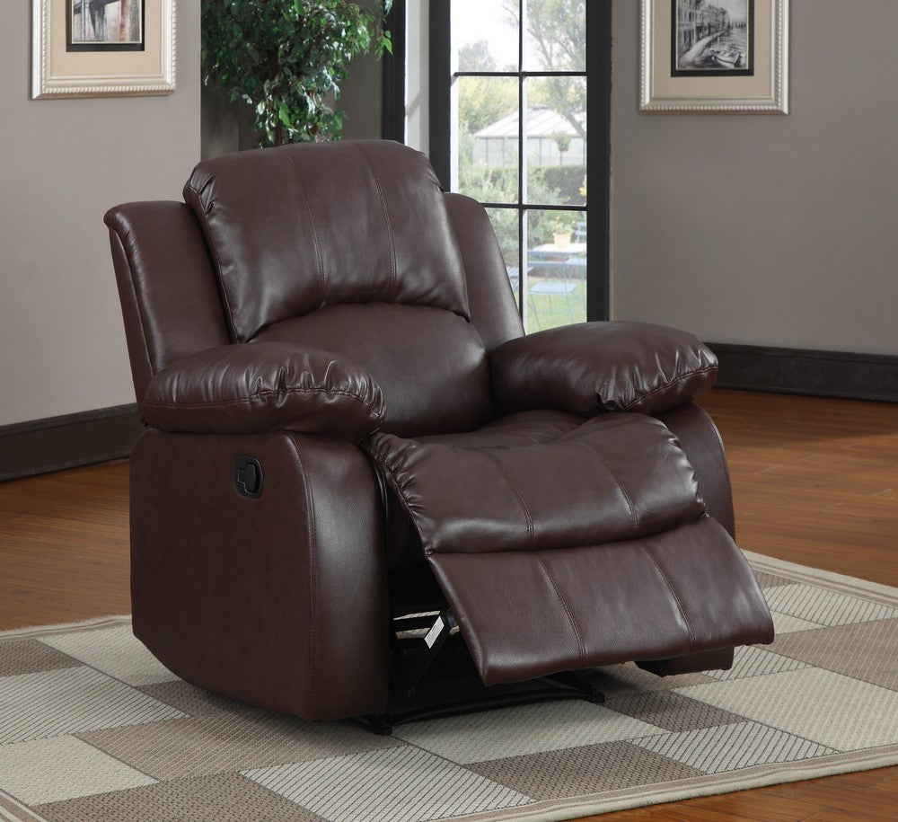 Cranley Brown Faux Leather Match Manual Recliner