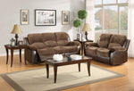 Cranley Chocolate Manual Double Recliner Loveseat