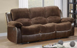 Cranley Chocolate Manual Double Recliner Sofa