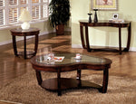 Crystal Falls Dark Cherry Wood Coffee Table