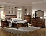 Cumberland Brown Cal King Bed with Storage (Oversized)
