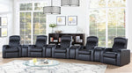 Cyrus Black Leather Manual Recliner