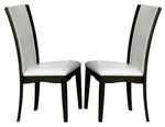 Daisy 2 White Leather Side Chairs