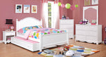 Dani White Wood Full Bed with Trundle