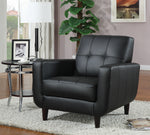 Aaron Black Leatherette Accent Chair