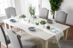 Daniella Antique White Wood Dining Table