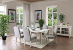 Daniella Antique White Wood Dining Table