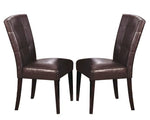 Danville 2 Espresso PU Leather/Walnut Wood Side Chairs