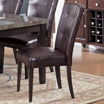 Danville 2 Espresso PU Leather/Walnut Wood Side Chairs