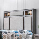 Daphne Gray Queen Bed w/Built-in Touch Light