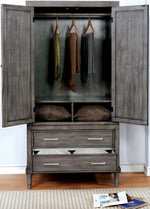 Daphne Gray Wood Armoire