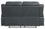 Darwan Dark Gray Manual Recliner Loveseat