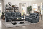 Darwan Dark Gray Manual Recliner Loveseat