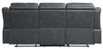 Darwan Dark Gray Manual Recliner Sofa (Oversized)