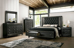 Demetria Gray Cal King Bed (Oversized)