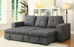 Denton Gray Fabric Sectional with Sleeper