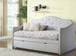 Dillane Pearlescent Grey Leatherette Upholstered Daybed