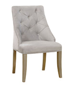 Diocles 2 Light Gray Flannelette Side Chairs